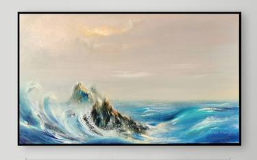 Print of Seascape Paintings by Even Pangpai