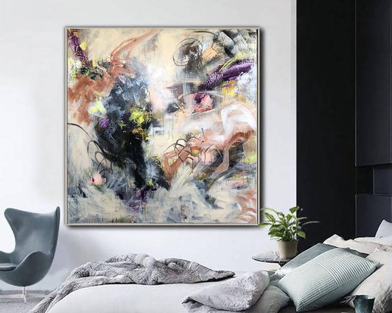 Original Abstract Expressionism Abstract Painting by Olena Kryvonos