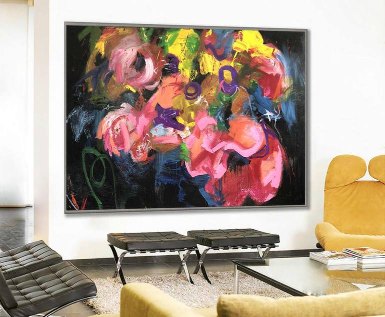 Original Abstract Expressionism Abstract Painting by Olena Kryvonos