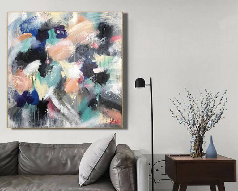 Original Abstract Expressionism Abstract Painting by Olena Kryvonos