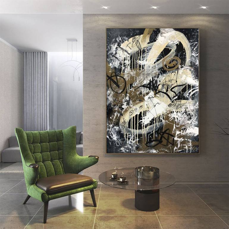 Original Abstract Expressionism Abstract Painting by Olena Kryvonos