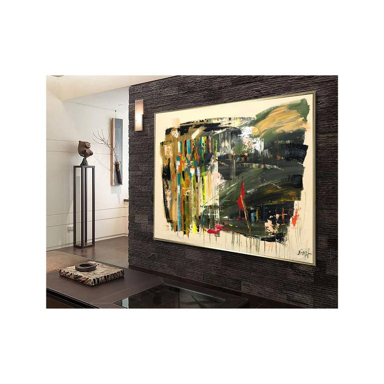 Original Abstract Expressionism Abstract Painting by Olena Kryvonos