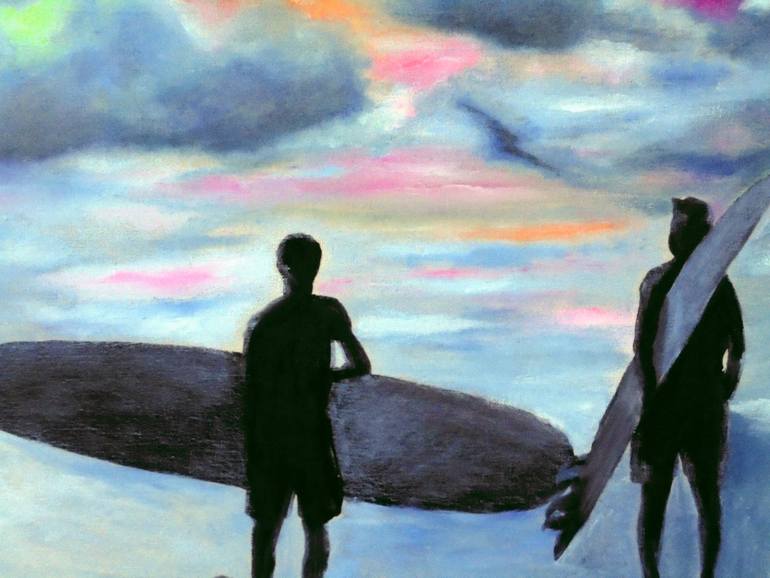 Original Art Deco Landscape Painting by Serhiy Berezin