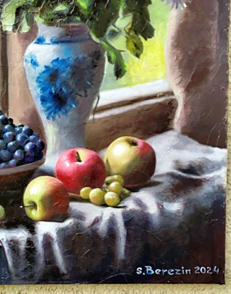 Original Realism Floral Painting by Serhiy Berezin