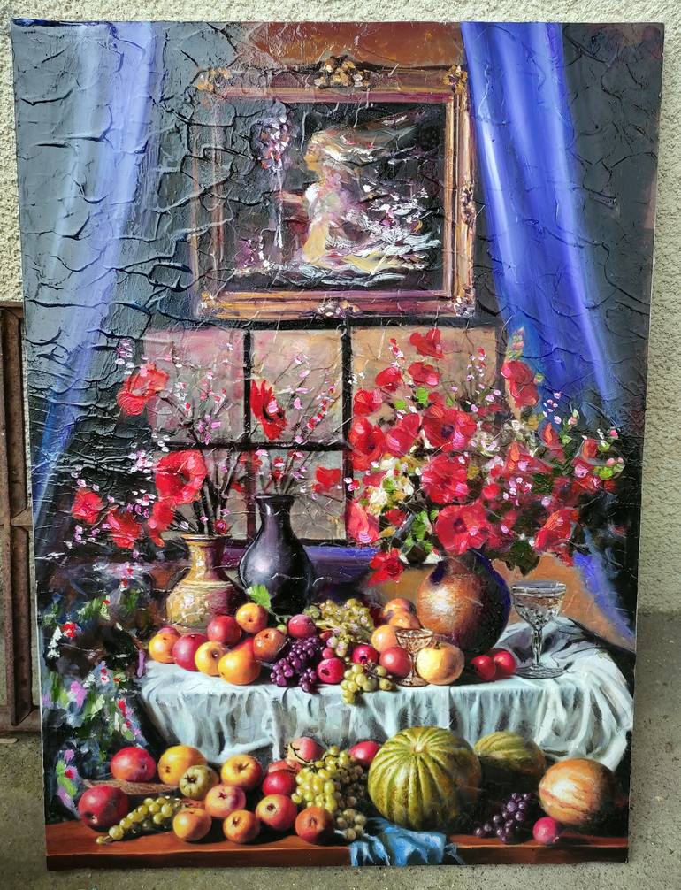 Original Impressionism Still Life Painting by Serhiy Berezin