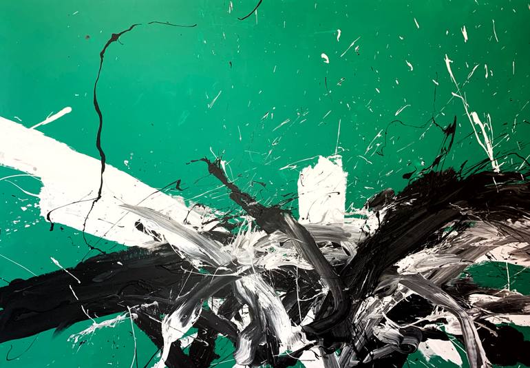 Original Abstract Expressionism Abstract Painting by Rosi Roys