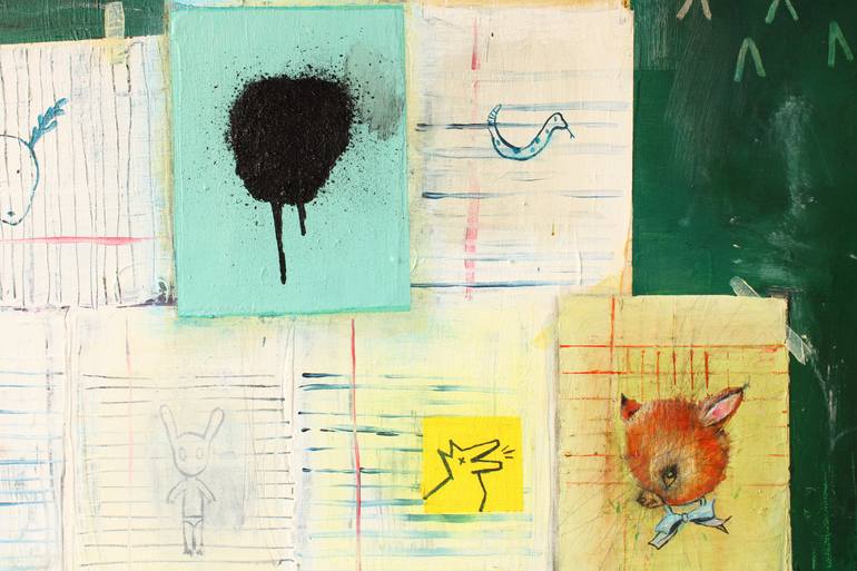 Original Expressionism Graffiti Painting by Samantha Fisher