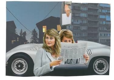 Print of Abstract Automobile Collage by polina kovalova
