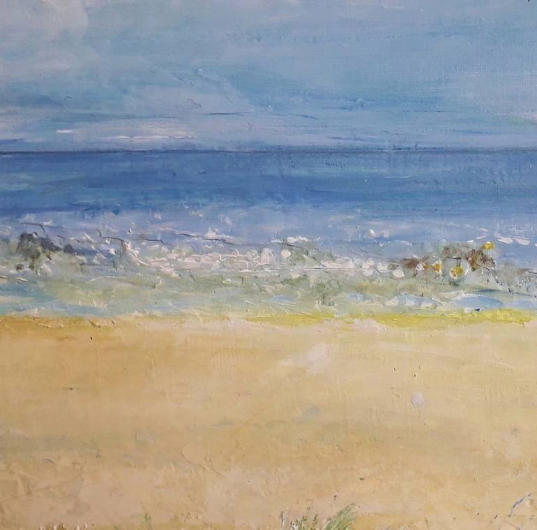 Original Impressionism Beach Painting by Carolyn Miller