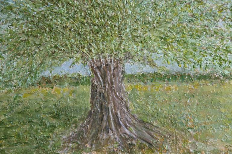 Original Impressionism Tree Painting by Carolyn Miller