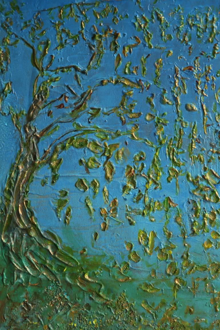 Original Impressionism Tree Painting by Carolyn Miller