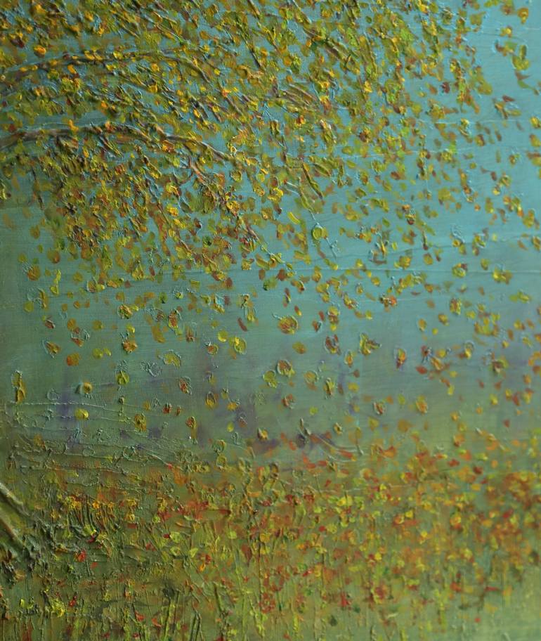 Original Impressionism Seasons Painting by Carolyn Miller