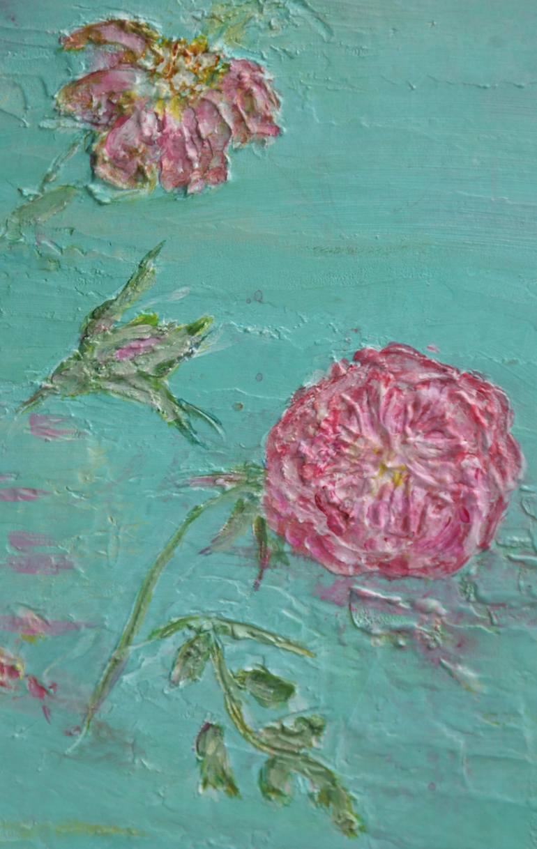 Original Abstract Floral Painting by Carolyn Miller