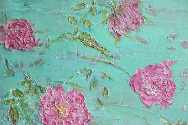 Original Abstract Floral Painting by Carolyn Miller