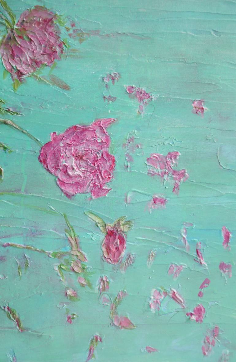 Original Abstract Floral Painting by Carolyn Miller