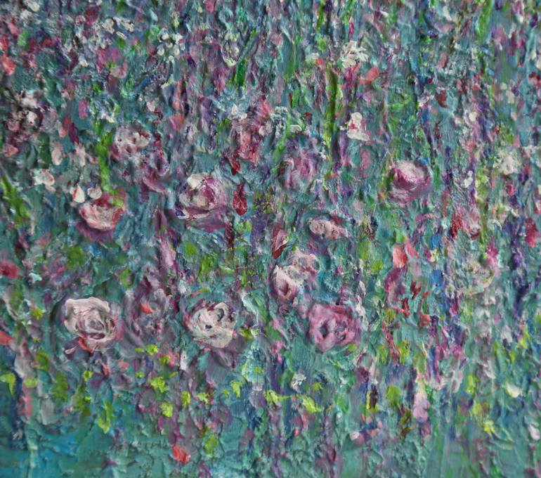 Original Abstract Floral Painting by Carolyn Miller