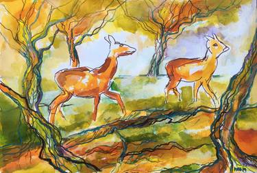 Print of Figurative Animal Paintings by Miriam Kirsten Glad