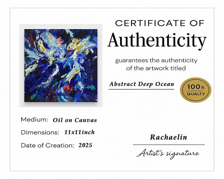 Original Abstract Expressionism Seascape Painting by Betul Yuksel