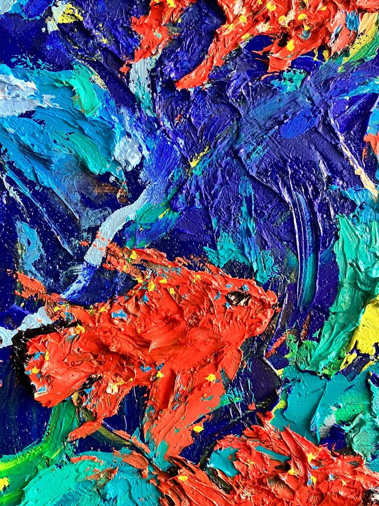 Original Abstract Expressionism Seascape Painting by Betul Yuksel