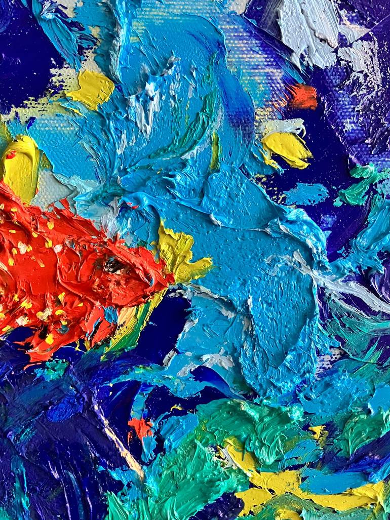 Original Abstract Expressionism Seascape Painting by Betul Yuksel