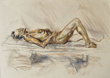 Original Figurative Nude Drawings by Betul Yuksel