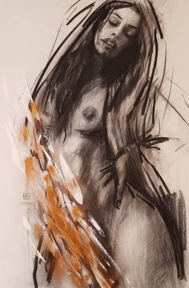Original Figurative Erotic Drawings by Franco Pagliarulo