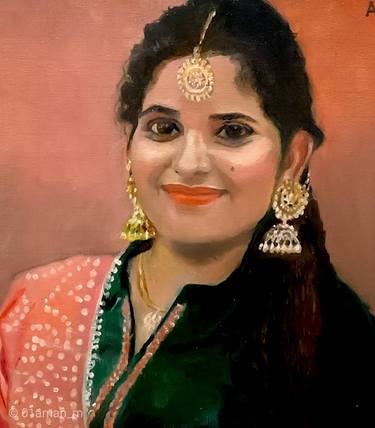 Original Fine Art Portrait Painting by Amanjot singh