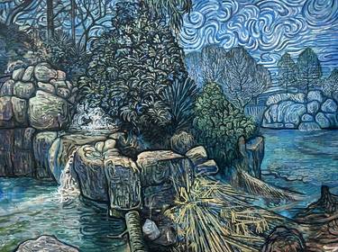 Original Post-impressionism Landscape Painting by Douglas Darracott