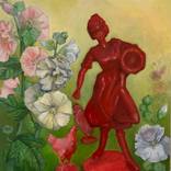 Hollyhocks by Lori Mirmesdagh