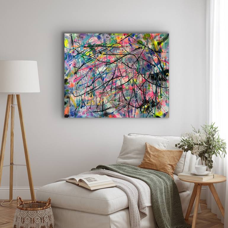 Original Abstract Expressionism Abstract Painting by Sheena Lennox