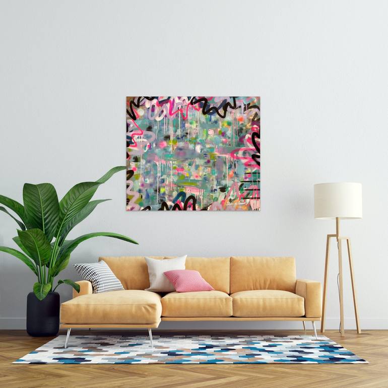 Original Abstract Graffiti Painting by Sheena Lennox