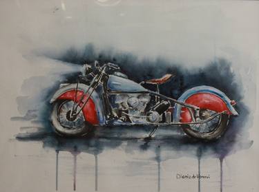 Original Motorcycle Painting by Dianiz de Vonavi