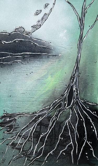 Original Surrealism Tree Paintings by Nikol Labe