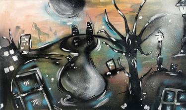 Original Surrealism Landscape Paintings by Nikol Labe