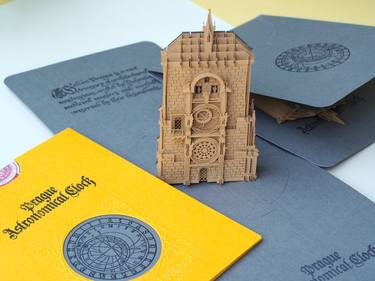 Paper miniature of Prague Astronomical Clock Orloj thumb