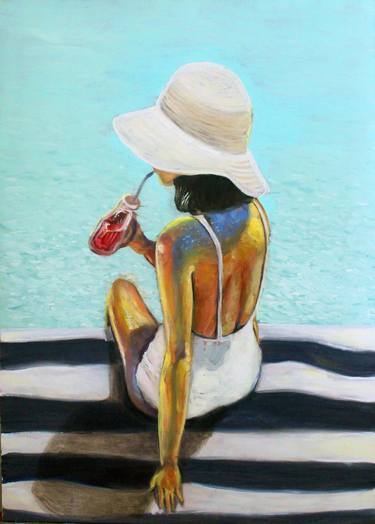Original Beach Painting by Gustavo Boedo