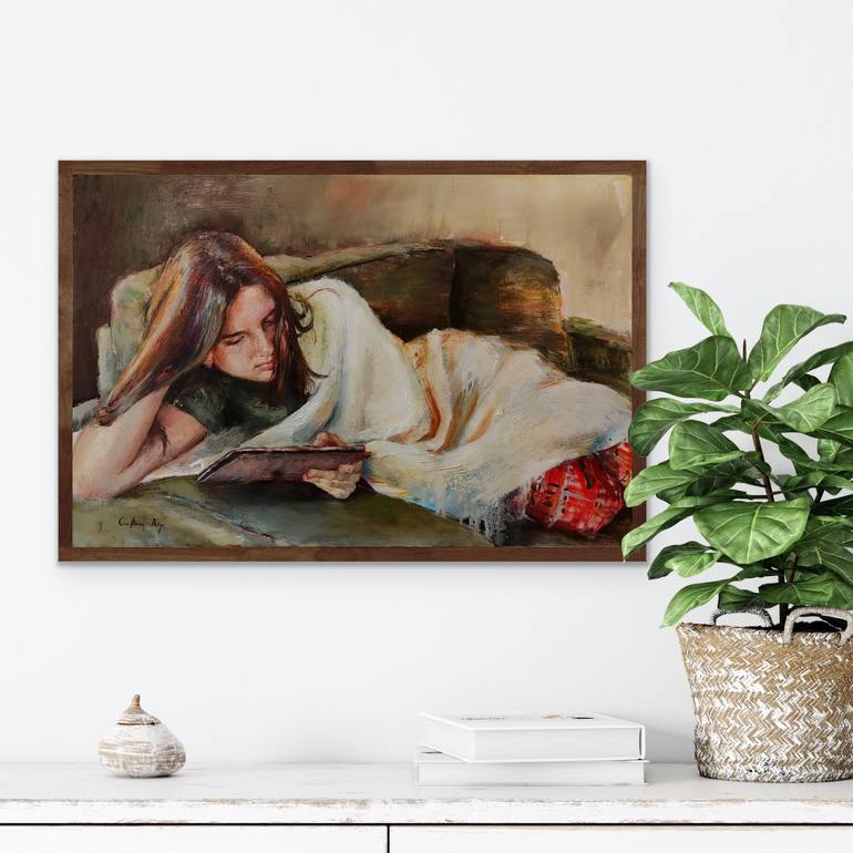 Original Contemporary Women Painting by Carmen Rey