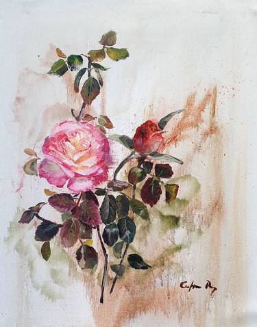 Original Floral Paintings by Carmen Rey