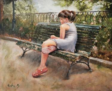Girl with red shoes thumb
