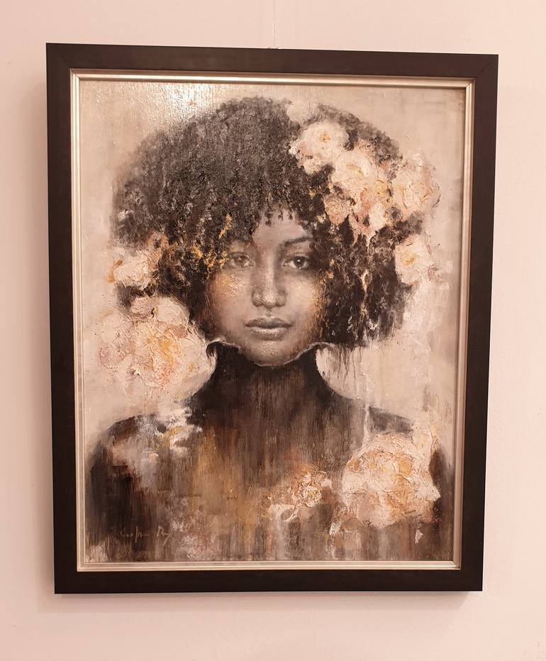 Original Figurative Women Painting by Carmen Rey