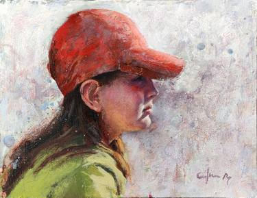 Girl with red cap thumb