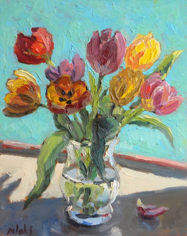 Saturday Bouquet Painting by Matej Mlakar | Saatchi Art