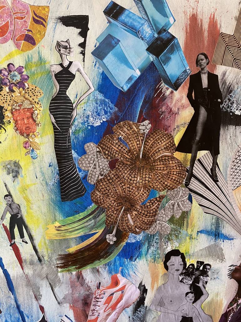 Original Abstract Women Collage by Brigitte Nioche