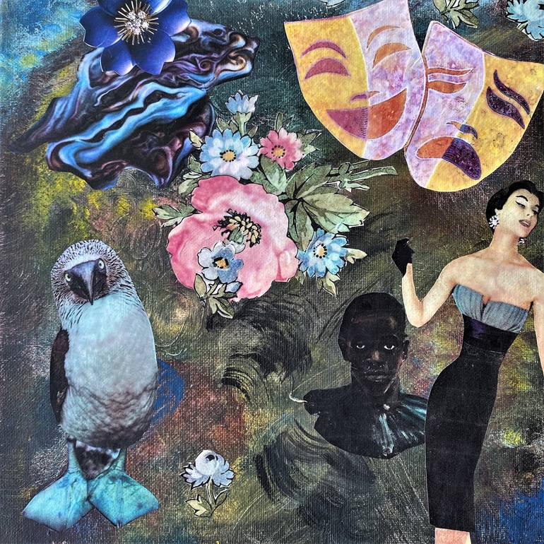 Original Conceptual Fantasy Collage by Brigitte Nioche