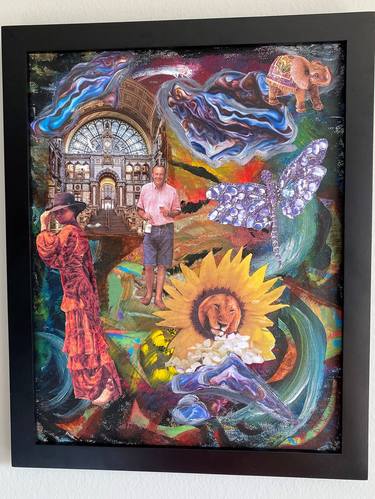 Print of Abstract Expressionism Fantasy Collage by Brigitte Nioche