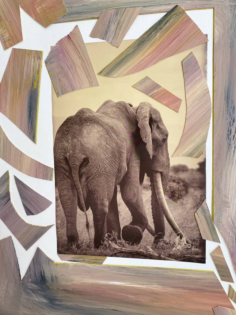 Original Animal Collage by Brigitte Nioche