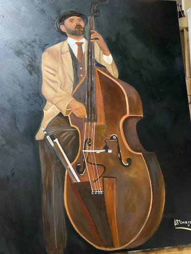 The Cello Player Playing Blues thumb