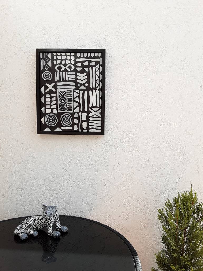 Original Figurative Geometric Painting by Nat Viga