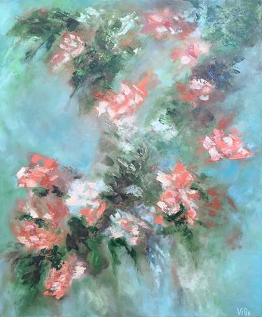 Print of Abstract Expressionism Floral Paintings by Nat ViGa