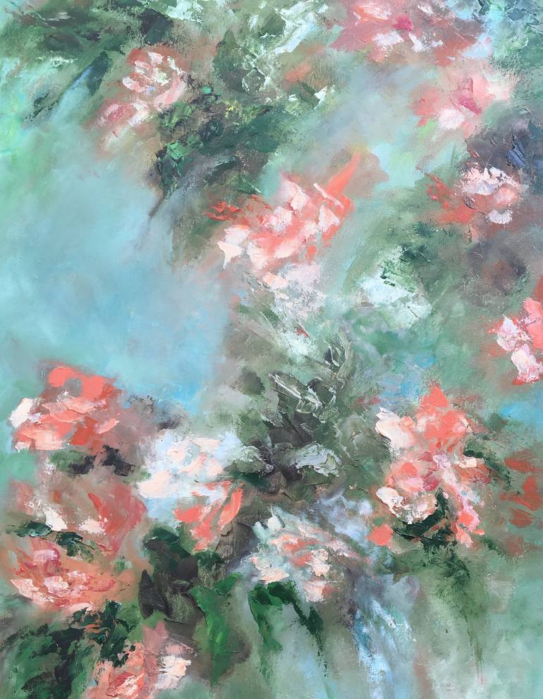 Original Abstract Expressionism Floral Painting by Nat ViGa